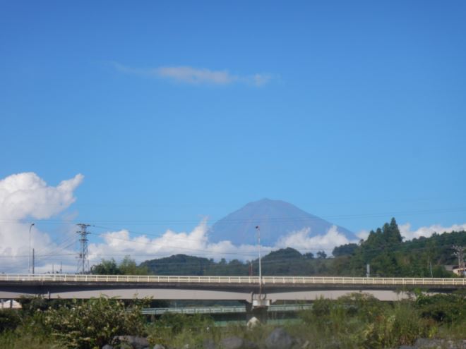 富士山　富士山を見ながらラフティング
